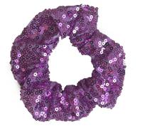 Lot de 2 chouchous à paillettes, scintillants, élastiques à paillettes, élastiques à paillettes, pour queue de cheval, accessoires de cheveux pour cheveux longs, fins ou bouclés, violets