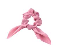 Lot de 2 chouchous élastiques pour femme - Couleur unie | Élastiques doux pour queue de cheval - Accessoire de cheveux épais et bouclés pour femme - Rose rouge