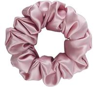 Lot De 2 Chouchous En Soie 100 % Pure Soie De Mûrier 22 Mommes - Doux Pour Les Cheveux - Élastique À Rayures - Gris Foncé Et Rose