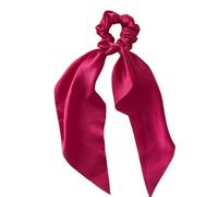 Lot de 2 chouchous pour cheveux - Nœud - Ceinture à cheveux - Élastiques - Satin - Couronne de cheveux - Support de queue de cheval - Élastiques - Bandeau pour cheveux - Rouge rose