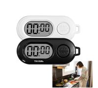Lot de 2 chronomètres porte-clés avec écran LCD, mini minuteur numérique | Montre de poche électronique légère avec alarme et chronomètre pour sport, cuisine, salle de ntraînement