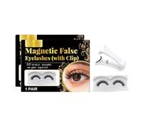 Lot de 2 cils magnétiques réutilisables - Avec applicateur - Pas de colle nécessaire pour le maquillage quotidien
