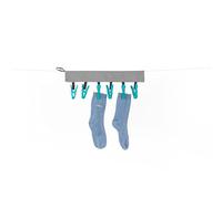 Lot de 2 cintres à Pinces Beldray - cintres à Chaussettes Clip & Hang, Fils à Linge et séchoirs, intérieur/extérieur, 2 x 34,5 cm, maximise l’Espace de séchage, 6 Pinces chacun