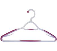 LAGUELLE Lot de 2 cintres - 44 cm - Blanc et gris