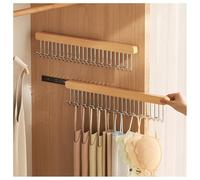 Lot de 2 cintres de ceinture extractibles pour placard, débardeur, soutien-gorge, porte-manteau, porte-manteau, organiseur mural à suspendre pour cravate, ceinture, écharpe, camisole (12 crochets,
