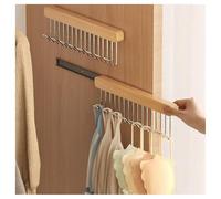 Lot de 2 cintres de ceinture extractibles pour placard, débardeur, soutien-gorge, porte-manteau, porte-manteau, organiseur mural à suspendre pour cravate, ceinture, écharpe, camisole (8 crochets,