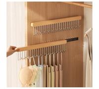 Lot de 2 cintres de ceinture extractibles pour placard, débardeur, soutien-gorge, porte-manteau, porte-manteau, organiseur mural à suspendre pour cravate, ceinture, écharpe, camisole (12 crochets,