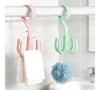 Lot de 2 cintres de ceinture rotatifs à 360° pour placard, porte-cravates à 4 griffes pour écharpes, soutien-gorge, sacs à main, crochets de rangement peu encombrants, multicolores