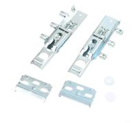 Lot de 2 cintres dissimulés pour meubles muraux de cuisine, supports réglables en acier avec finition argentée pour un soutien lourd de meubles dans la chambre à coucher et la salle à manger