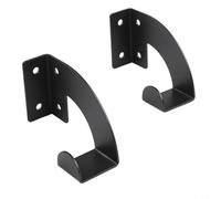 Lot de 2 cintres en métal robuste pour tronçonneuse à fixation murale sécurisée dans l'atelier pour garage ou cour Noir