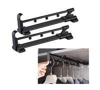 Lot de 2 cintres extensibles pour penderie, tige de placard réglable, porte-serviettes rétractable, idéal pour économiser de l'espace (taille : 25 cm)