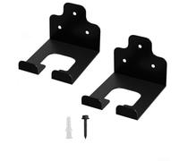 Lot de 2 cintres robustes pour outils de jardin avec support mural en acier inoxydable et coussinet de protection pour ranger les outils électriques et le matériel de cour
