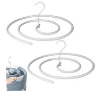 Lot de 2 cintres Ronds en Spirale pour draps, Peu encombrants, pour Couverture, en Fer Amovible, épais, pour Drap de lit, Couverture, Serviette de Bain, Nappe, cintres pour couvertures, vêtements