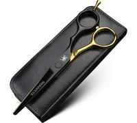 Lot De 2 Ciseaux À Cheveux Jp440c De 5,5 Pouces En Acier Professionnel Pour La Coupe Et L'effilage De La Coiffure, Convient Pour Les Familles Ou Les Barbiers Bleu