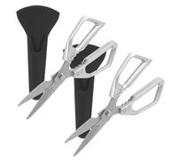 Lot de 2 ciseaux de cuisine en acier inoxydable de 22,4 cm - Ciseaux à viande tranchants - Ciseaux à volaille multifonctionnels pour dinde, poisson, poulet, os et noix
