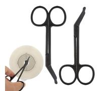 Lot de 2 ciseaux de stomie incurvés avec pointe émoussée, noir