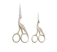 Lot de 2 ciseaux design oiseau, ciseaux de couture, ciseaux pour sac, ciseaux pour couper les fils, ciseaux design, ciseaux pour couper le tissu, ciseaux pour cadeau, (9 + 12 cm, or)
