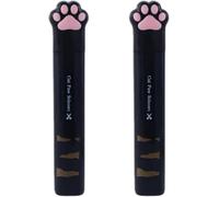 Lot de 2 ciseaux noirs en forme de patte de chat, ciseaux Kawaii, ciseaux de poche pliants, petits ciseaux de sécurité pliants, ciseaux multifonctionnels, mini ciseaux artistiques, fournitures
