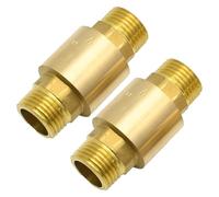 Lot de 2 clapets anti-retour à ressort en laiton DN15 1,27 cm filetage mâle - Clapet anti-retour vertical unidirectionnel - Empêche le reflux d'eau et d'huile