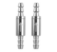Lot de 2 clapets anti-retour CO2 à 1 voie, en acier inoxydable CO2 pour ligne de CO2 4/6 mm, régulateur de tuyau, diffuseur, systèmes de CO2 pour aquarium