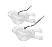 Lot de 2 clapets de chasse d'eau en silicone de 7,6 cm | Kit de réparation de réservoir de toilette avec chaîne en acier inoxydable pour chasse d'eau
