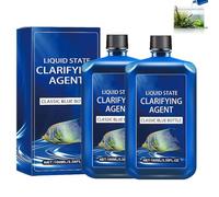 Lot de 2 clarificateurs d'eau d'aquarium à action rapide, 100 ml, agent clarifiant d'état liquide, nettoie l'eau trouble et maintient des résultats clairs, purification puissante de l'eau d'aquarium