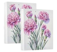 Lot de 2 classeurs à œillets violets A4 pour la fête des mères avec 200 feuilles pour enfants, fournitures scolaires, femmes, hommes et bureau