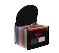 Lot de 2 classeurs accordéon extensibles à 13/25 pochettes, organiseurs dossiers, boîtes classement portables colorées for papiers, factures Pour Office(13 grids -6 lines)