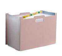 Lot de 2 classeurs d'examen verticaux multicouches avec pochette d'extension classement et porte-papier A4 Pour Bureau(Pink)