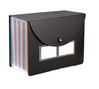 Lot de 2 classeurs extensibles à 25 pochettes, en plastique, for fournitures artistiques, multi-usages Pour Bureau
