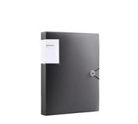 Lot de 2 classeurs transparents de couleur A4, grande capacité, anti-poussière, étanche, organisateur de fichiers, support de papier for test de score, dossier for étudiant(Black)
