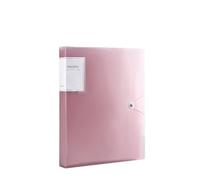 Lot de 2 classeurs transparents de couleur A4, grande capacité, anti-poussière, étanche, organisateur de fichiers, support de papier for test de score, dossier for étudiant(Pink)