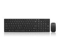 Lot de 2 claviers sans fil 4G Plug and Play avec touches de raccourci multimédia, design ergonomique, dormance intelligente, multi-systèmes, compatible pour la maison, le bureau, les jeux