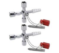 Lot de 2 cle allen llen, clé à molette universelle, clé triangulaire, clé à tête carrée, adaptées aux compteurs d'eau, compteurs électriques et ascenseurs.