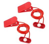 Lot de 2 e Sécurité Tapis Roulant, 4,2x1,7cm Interrupteur de Sécurité Magnétique Universel Aimant d'Arrêt d'urgence pour Tapis de Course pour Tapis de Course (Ovale Plat)