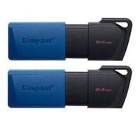 Lot de 2 Clé USB Kingston DataTraveler Exodia M 64Go Clé USB 3.2 Gen 1 DTXM/64GB - avec capuchon mobile