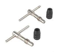 Lot de 2 clés à cliquet avec poignée en T réglable pour vis à métaux offrant une manipulation confortable et une construction en acier durable (2 pièces, 3-6 mm)