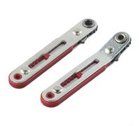 Lot de 2 clés à cliquet en acier au chrome vanadium 10,2 cm de long avec décalage de 90 degrés pour applications en zone confinée