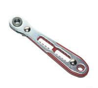 Lot de 2 clés à cliquet réversibles avec mécanisme à cliquet double direction, design compact pour les espaces restreints, outil de clé à douille en métal