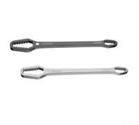 Lot de 2 clés à molette auto-serrantes avec longues poignées pour un couple amélioré, convient pour la réparation mécanique et de machine (3 pièces)