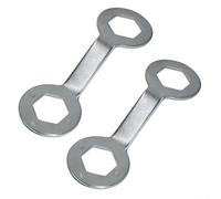 Lot de 2 clés à rondelle à double extrémité avec alliage d'acier chromé poli pour plus de résistance et de résistance