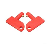 Lot de 2 clés de commutation 100 A pour isolateur de batterie Rouge 12 V | Construction robuste, pour une mise hors tension instantanée e rechange incluse, compatible avec système 12 V