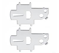 Lot de 2 clés de pont en acier inoxydable multi-outils (1 pièce) | Acier inoxydable - Convient aux bouchons fendus et surélevés, comprend un décapsuleur, lot de 2, idéal pour l'eau salée