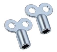 Lot de 2 clés de purge universelles en alliage de zinc de haute qualité pour radiateur - Ventilation possible de tous les appareils de chauffage