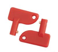Lot de 2 clés de rechange en plastique rouge pour isolateur Power Kill Isolator Compatible avec Auto Marine Bateau Camion Déconnexion Standard Fit