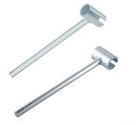 Lot de 2 clés de réglage de charnière de porte, en acier argenté, outil de largeur réglable pour charnières de drapeau de 15 à 24,5 mm, kit de réparation facile pour portes de salle blanche de