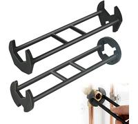 Lot de 2 clés d'évier multifonctionnelles, clés de plomberie pour espaces restreints, outil d'installation de robinet pour cuisine, salle de bain, tuyau sous lavabo et valve d'angle outils de