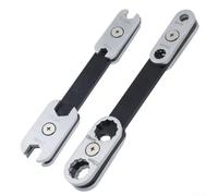 Lot de 2 clés réglables rotatives à 360°, huit en 1, tailles métriques 8 à 19 mm, outils à main en métal pour réparations domestiques et automobiles