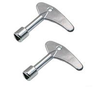 Lot de 2 clés triangulaires en alliage de zinc pour ascenseur et utilisation polyvalente, y compris le train, la voiture, le métro, la marine, les armoires électroniques et les boîtes de compteur