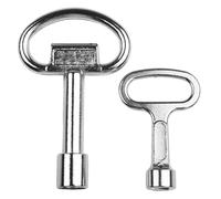 Lot de 2 clés triangulaires en alliage de zinc pour valve d'eau, compteur de gaz, ascenseur, serrure de porte, interrupteur d'armoire, panneau de commande Rittal PS GGD